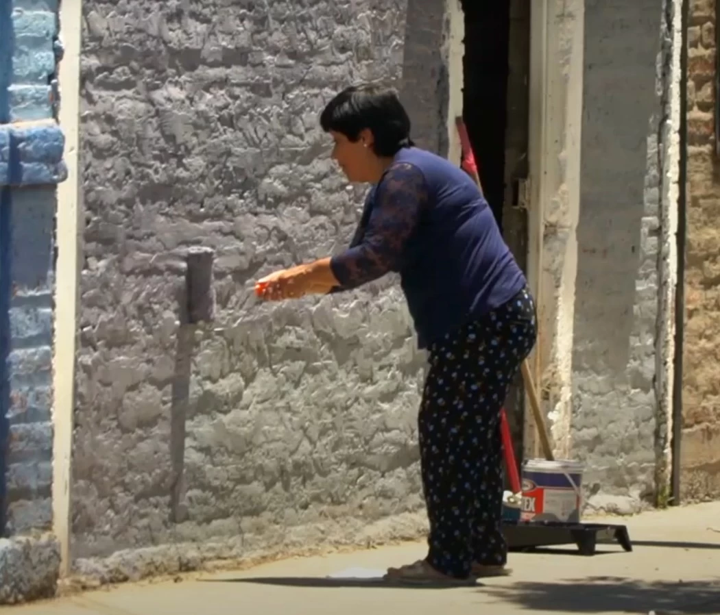 Pintando junto a vecinos de Independencia